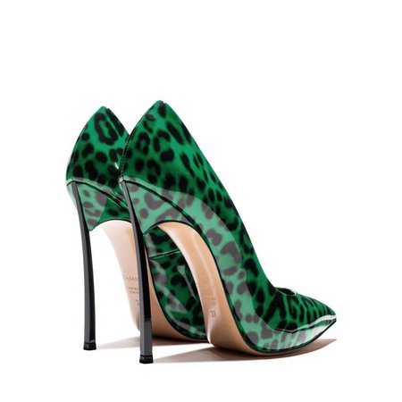 green casadei leopard shoes