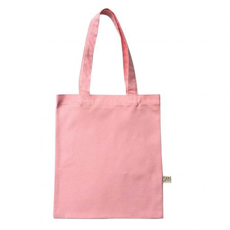 pink canvas tote bag