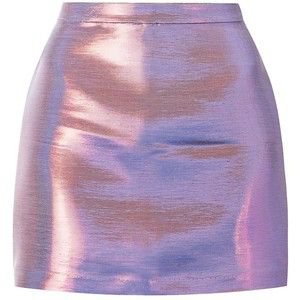 Purple Metallic Mini Skirt