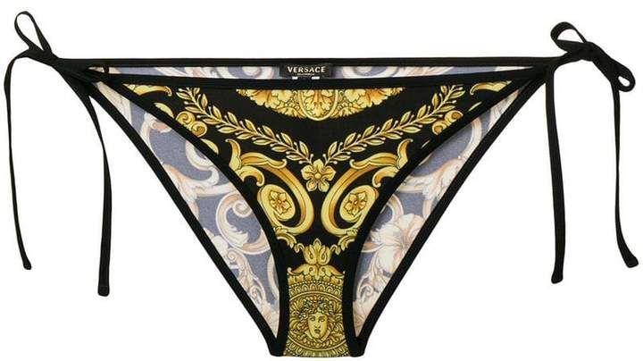 baroque print bikini bottoms