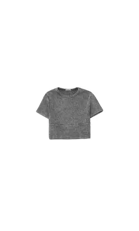 Faded-effect short sleeve T-shirt - Women's See all | Stradivarius United States