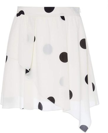 Asymmetrical Silk Mini Skirt