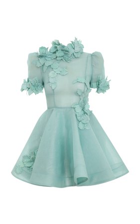 High Tide Lift Off Flower Linen-Silk Mini Dress By Zimmermann | Moda Operandi