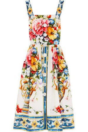 DOLCE-GABBANA-colorful-Floral-print-cotton-poplin-dress-1.jpg (390×585)