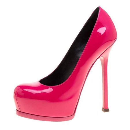 yves saint laurent hot pink pumps heels