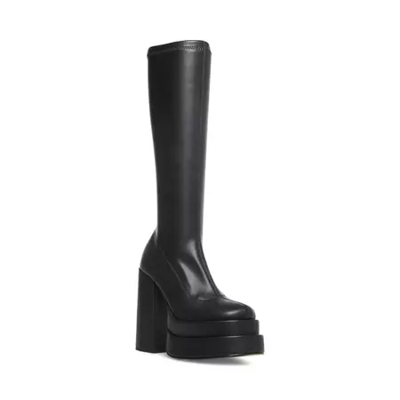 CYPRESS Black Platform Boots | Women's Vegan Leather Boots – Steve Madden
