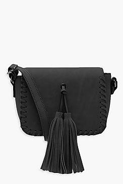 Mia Whip Stitch & Tassel Cross Body Bag