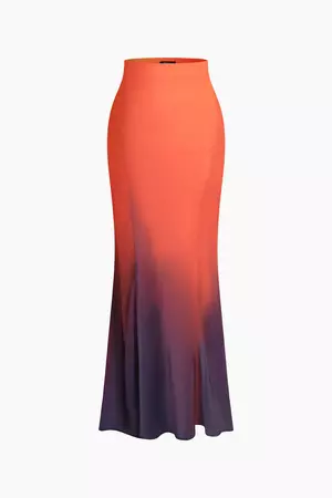 Ombre Mermaid Maxi Skirt – Micas