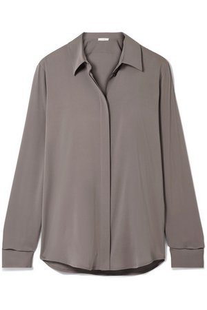 The Row | Petah silk-blend crepe de chine shirt | NET-A-PORTER.COM