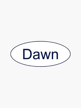 Waitress «Dawn Name Tag» Sticker, adree | Redbubble