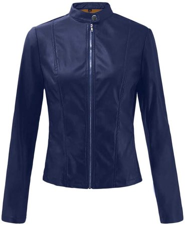 Amazon.com: LISTHA Zipper Bomber Jacket Women Retro Rivet Casual Coat Short Outwear Tops: Clothing