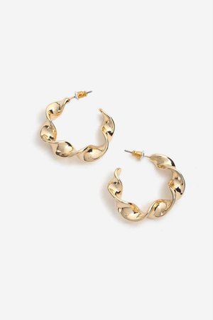 **Gold Mini Twist Hoops - Jewellery - Bags & Accessories - Topshop