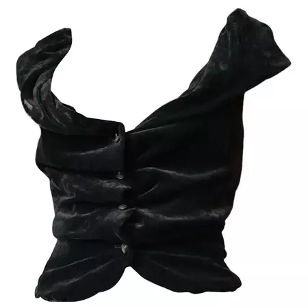 90s Vivienne Westwood Black Velvet Corset For Sale at 1stDibs