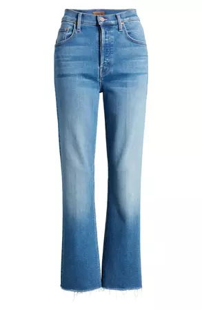 MOTHER The Tripper Frayed High Waist Ankle Bootcut Jeans | Nordstrom