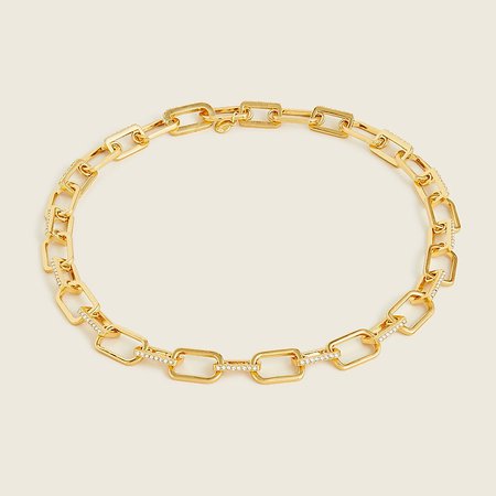 J.Crew: Pavé U-link Chain Necklace For Women