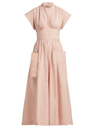Clarissa tie-back cotton midi dress | Three Graces London | MATCHESFASHION.COM UK