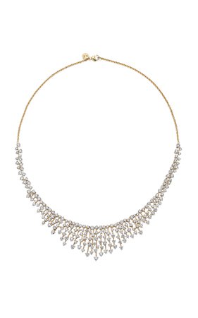 18k Yellow Gold Luminus Chain Necklace With Diamonds By Hueb