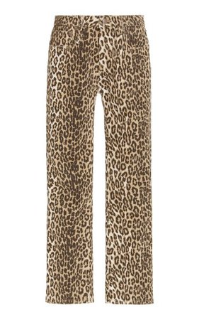 Leopard-Print Stretch Mid-Rise Kick-Fit Jeans By R13 | Moda Operandi