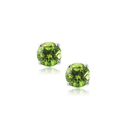 Shop Pori Jewelers 14K Solid White Gold Birthstone Round-cut Stud Earrings made with Crystals by Swarovski-AUG BOXED - Free Shipping On Orders Over $45 - Overstock - 22159274