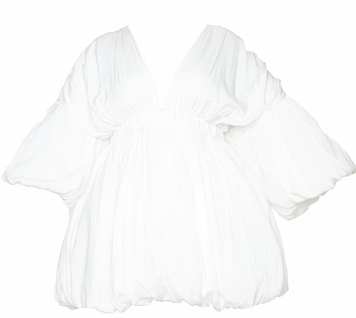 white puffy dress