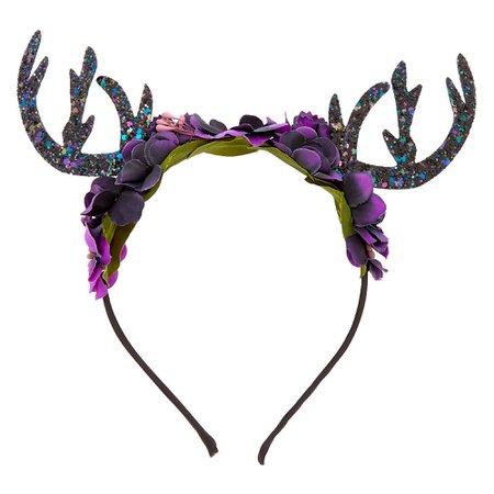 Space Deer Antlers Headband - Purple