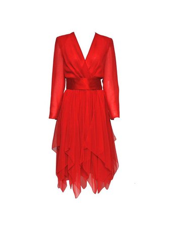 Red Handkerchief Dress