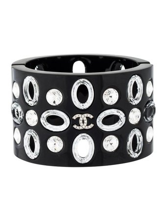 Chanel CC Crystal & Resin Bangle - Bracelets - CHA291167 | The RealReal