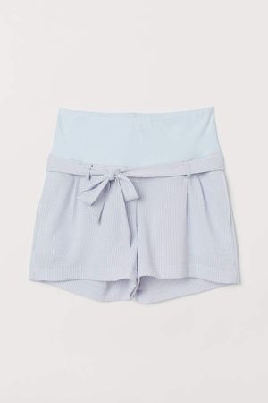 MAMA Seersucker Shorts - Blue