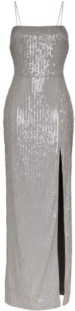 Square-Neck Sequinned Gown