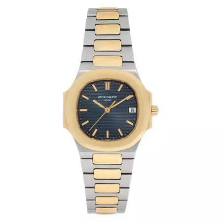 Patek Philippe Nautilus 18k and Stainless Steel Quartz Wristwatch Ref 3900 For Sale at 1stDibs