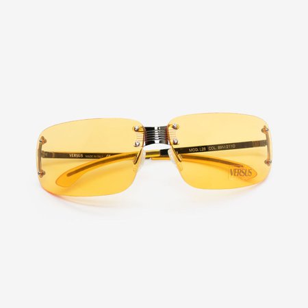 yellow designer clear y2k sunglasses