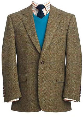 Harris Tweed Men's Jacket (36 Regular, Stromay) at Amazon Men’s Clothing store