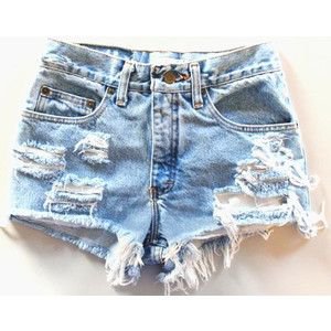 Ripped up jean shorts