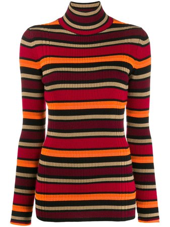 Victoria Victoria Beckham Striped Turtle-neck Sweater | Farfetch.com