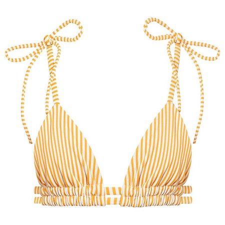 Montce – Canary Stripe Palua Ties Bikini Top – MONTCE SWIM //