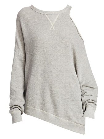 R13 Distorted Cotton Sweatshirt | SaksFifthAvenue