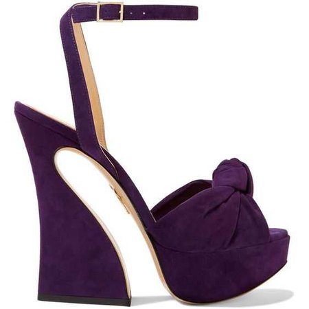 Charlotte Olympia Vreeland knotted suede platform sandals