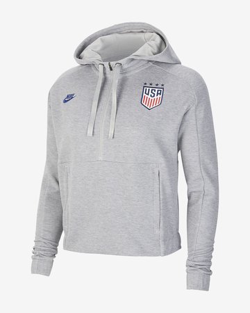 U.S. Women's Cropped 1/2-Zip Soccer Hoodie. Nike.com