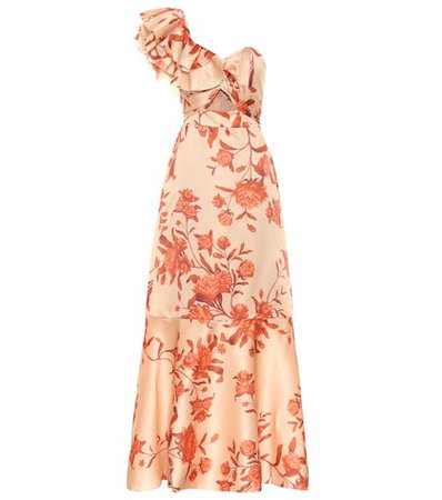 Encanto Tropical floral silk gown
