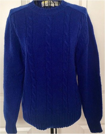 royal blue cable knit sweater