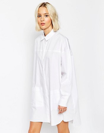 oversized white dress shirt