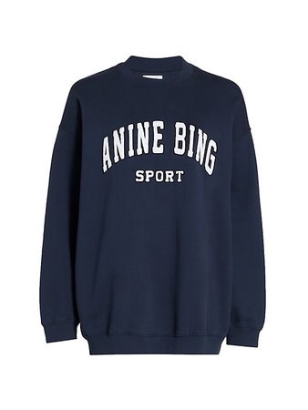 Shop ANINE BING Tyler Logo Sweatshirt | Saks Fifth Avenue