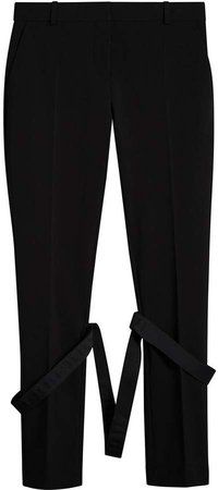 Strap Detail Jersey Tailored Trousers
