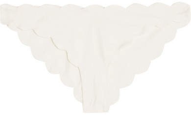Antibes Scalloped Bikini Briefs - White