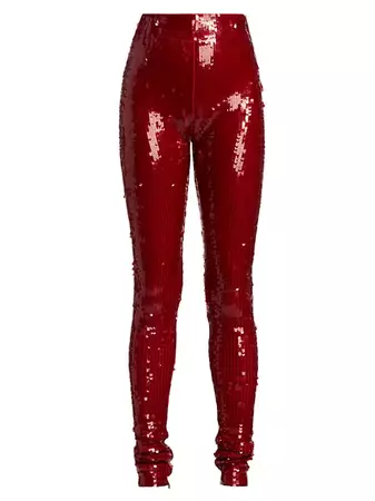 Shop LaQuan Smith Sequined High-Waisted Leggings | Saks Fifth Avenue