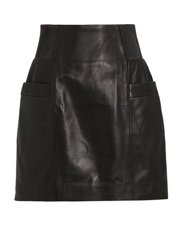 FLEUR DU MAL | Leather High-Rise Mini Skirt