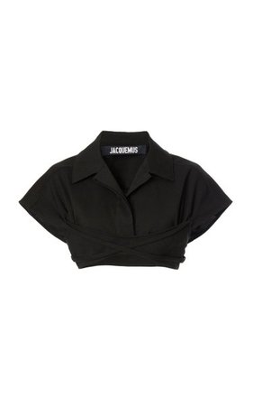 Santon Tie-Detailed Hemp-Blend Cropped Shirt By Jacquemus | Moda Operandi
