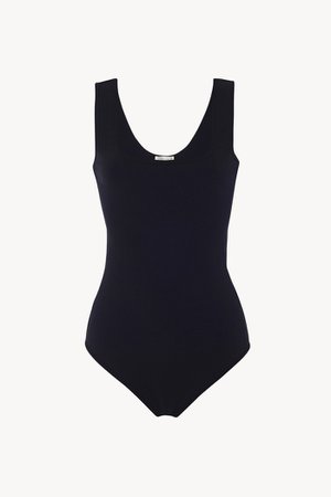 Elian Bodysuit In Viscose in Black for Women | The Row.com