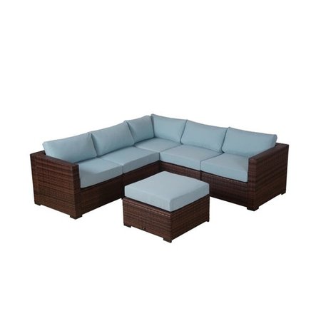 Shop BroyerK 6-piece Outdoor Rattan Patio Sectional garden Furniture Set - Overstock - 21733105