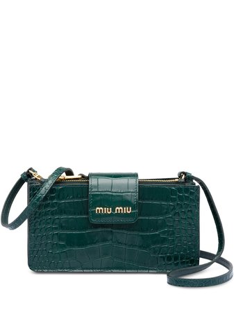 Miu Miu crocodile-effect Mini Bag - Farfetch